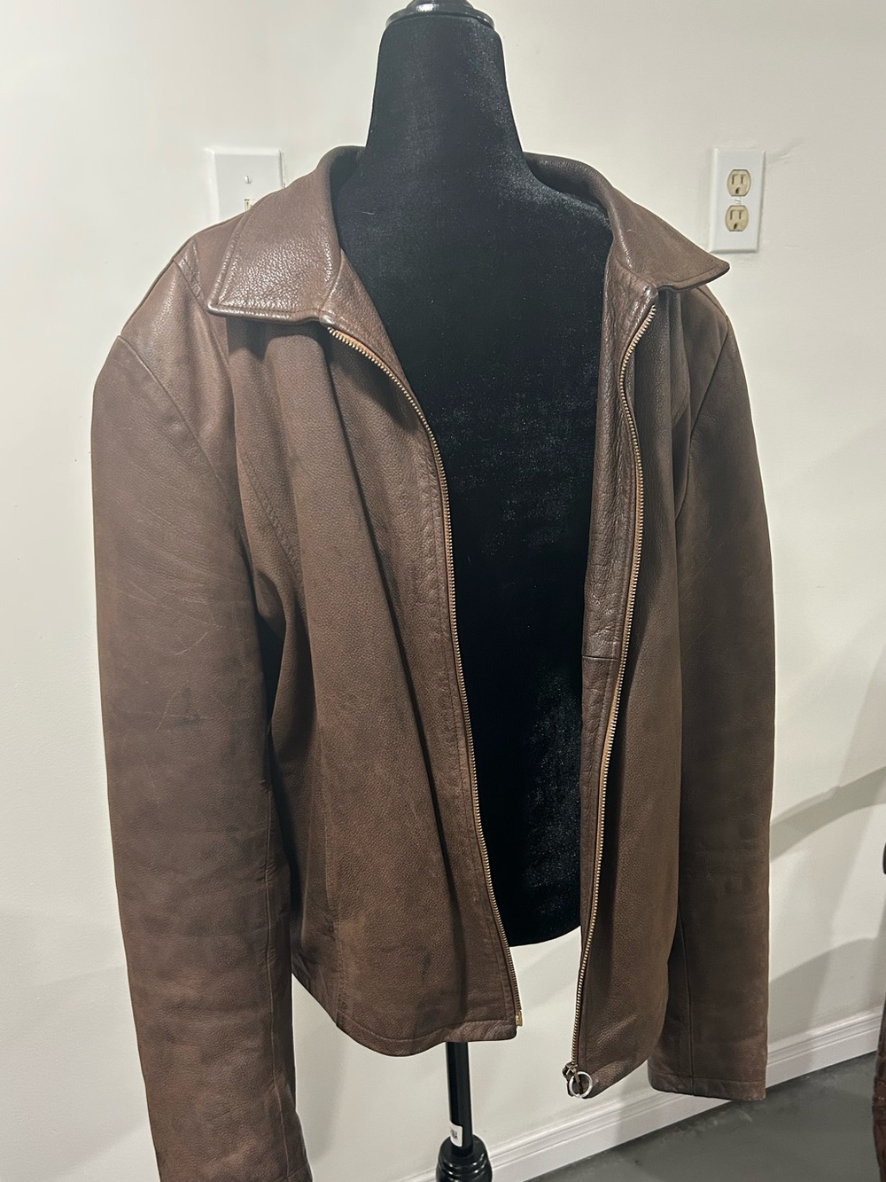 Vintage Italian Leather Bomber Jacket